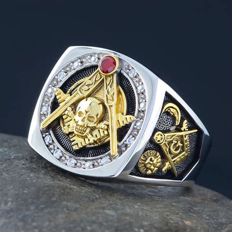 masonic silver rings|Widows Sons Rings .